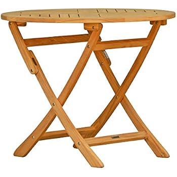 Amazon.de: Kai Wiechmann Esstisch/Teak-Tisch/Rund/klappbar ...