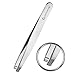 Gotofine Professional Stainless Steel Tweezers Set of Three, Flat/Slant/Pointed - Strong Grip & Ultimate Precision, Includes Leather Carry Case, Best for Your Routine Beauty