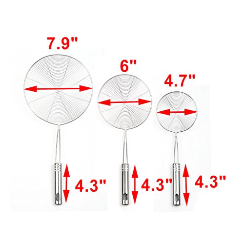 sourcingmap® Edelstahl Küche Sieb Sieblöffel Küchensieb Portionssieb Abtropfsieb Stielsieb - 2