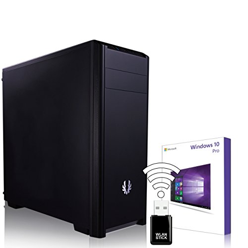 AGANDO Silent Allround & Business PC | Intel Core i5 7400 4x 3.0GHz | Turbo 3.5GHz | Intel HD Grafik 1.7GB | 8GB RAM | 1000GB HDD | DVD-RW | USB3.1 | WLAN | Win 10 Pro | 36 Monate Garantie | Computer für Multimedia, Gaming, Büro/Office