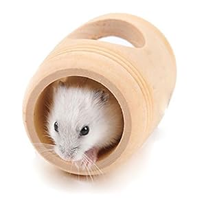 Weimay Natural de madera de hámster ratón túnel del tubo de juguete para animales pequeños, masticar juguete de hámsteres, conejillos de indias y conejos 1 piece