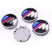 Produktbild S-WEKA 4 Stück M Line Felgendeckel Emblem 68 mm für BMW, passend für 1er-Serie/3er-Serie/4er-Serie/5er-Serie/6er-Serie/X1/X3/X4/X5/X6/Z4/M2/M3/M4/M5/M6