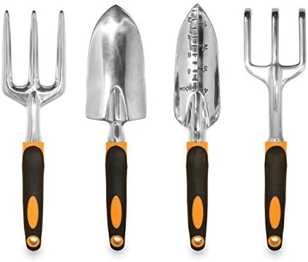 GARDENHOME PREMIUM Ergonomic Garden Tool 4 Piece Set Tools