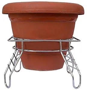 Friza Water Pot and Matka Stand Stainless Steel Pot Stand Use for Home, Office, Garden-Plant Stand.