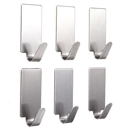 Inditradition Self Adhesive Wall Hook | Stainless Steel, 3.5 x 1.5, Silver, Pack of 6 Hooks RS.149 (67.00% Off) - Amazon Inditradition Self Adhesive Wall Hook | Stainless Steel, 3.5 x 1.5, Silver, Pack of 6 Hooks RS.149 (67.00% Off) - Amazon