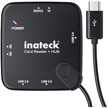 Inateck Micro USB Card Reader Hub, USB OTG Adapter with SD