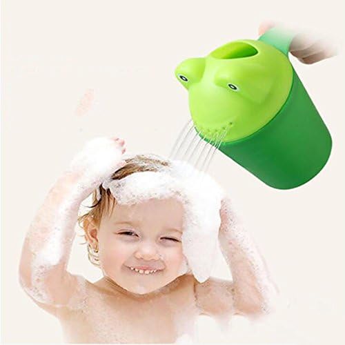 XISHU Baby Wash Hair Shower Rinse Cup Sprinkler Jug Light Weight Easy to Use , green