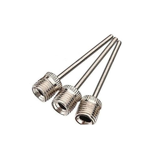 Fun Store Stainless Steel Inflating Needle Pin Nozzle Basketball/Football Ball Air Pump, 3Pcs
