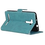 BONROY® Tasche Hülle für Handyhülle für Asus ZenFone 2 Laser ZE601KL (6.0 Zoll) Retro matte Leder PU Leder Flip Schutzhülle Case Cover Etui Lederhülle mit Silikon Back Cover PU Leder Handytasche im Bookstyle Stand Funktion Kartenfächer Schale Stoßfest Handyhülle für Asus ZenFone 2 Laser ZE601KL (6.0 Zoll) - 