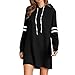 Produktbild Briskorry Damen Hoodie Kleid Blusenkleider Langarm Sweatshirt Casual Freizeitkleid Herbst Kleid Pulli Kleid mit Tasche