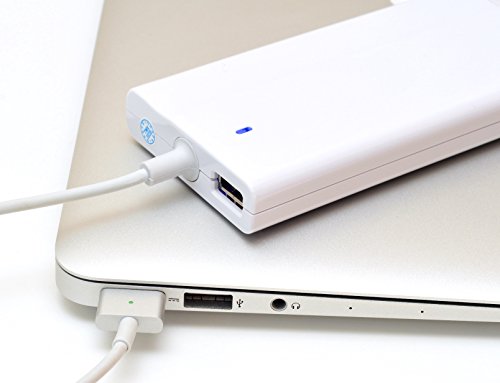 one38 UltraSlim Netzteil 45W für MacBook Air mit MagSafe 2 (dünner Stecker) | Eingebauter USB-Anschluss zum Laden von Smartphones, Tablets, etc. z.B. iPhone 6 | 45W Leistung | Ladegerät Ladekabel Reisenetzteil mit Eingangsspannungsbereich 110~240V | Ersetzt A1244, A1436, MD592LL, MD592Z/A - 2