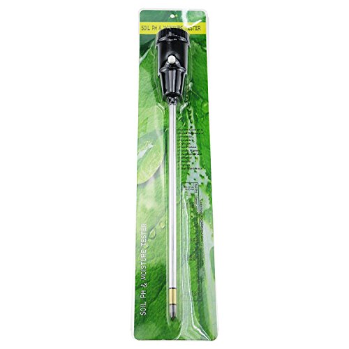 Boden pH Feuchtigkeitsmesser Messer Tester Prufgerat Checker 295mm 25,9m (Lange Elektrode) Uberprufen Test Saure Alkalinitat fur Rasen Weingut Obstgarten Feld Produktion Feuchtemessgerat Wasser Licht Messgerat fur Garten Pflanze Blume Gras Rasen - 8