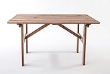 Ambientehome Gartentisch Tisch Massivholz Esstisch HANKO, braun - 3