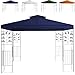 Produktbild Miganeo Ersatzdach 3x3 m Partyzelt Gazebo Pavillion Dach Pavillon Pavilliondach Weiss, blau, grün, orange (blau)