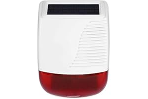 Sirena di Alarme, Sirena da esterno solare con Luce Lampeggiante LED funzionano con TECPEAK sistema di allarme