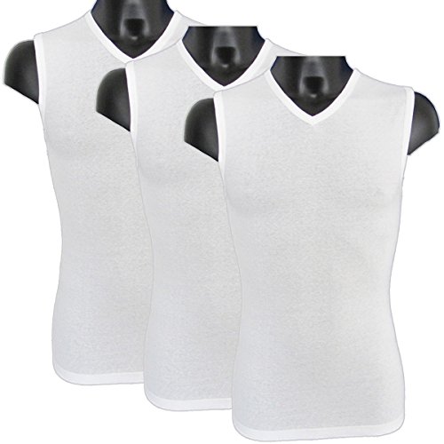 HERMKO 3050 3er Pack Herren Muskelshirt V-Ausschnitt (Weitere Farben) - 4