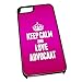 Produktbild Schwarz Cover für iPhone 5/5S 0757 Pink Keep Calm und Love Eierlikör