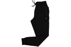 NAVYBLUE YACHT Pantaloni Tuta Uomo Invernale in Cotone Felpato. Pantalone Lungo con Zip Termosaldate alle Tasche ed Elastico alle Caviglie. Taglie Oversize