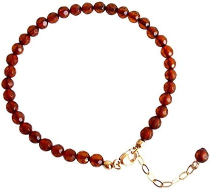 Bracelet - Baltic Amber - Red - Orange - Yellow - 14k Gold plated