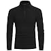 Produktbild Herren pullover,Dasongff Freizeit Hoher Kragen Stehkragen strickpullover Outwear Bluse Herren Pullover Slim Fit (M, Schwarz)