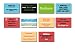 Produktbild AS Office Art - 10 Magnete für Kühlschrank mit Lustigen Sprüchen 80 x 50 mm | MS-01 | Kühlschrankmagnet | Deko | Geschenk | Spruch Witzig | Cool | Geschenkidee | Für Kühlschrank und Whiteboards