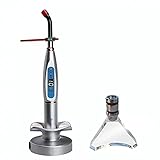 Hot Dental Wireless Cordless LED Curing Light Cure Lamp 1500mw +Whitening Tips Fit For Curing Light In UK Stock (Silver)
