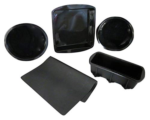 WellBake Silicone Cookware 201091 - Juego de repostería, Color Negro