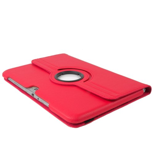 3in1 SET Note 10.1 360° PU-Leder + Folie + Pen Samsung Galaxy Note 10.1 N8000 N8010 N8020 Tasche Etui Case (Rot) - 4