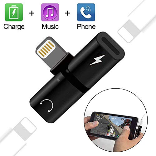 BASON Adattatore per Auricolari iPhone 7 8 X dell'adattatore del divisore Doppio iPhone Lampo Accessori 2 in 1 Audio per Cuffie Adattatore del Caricatore Facile da Usare