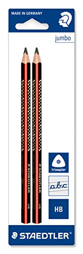 Staedtler 1285 2BK2 Noris Club Jumbo Schreiblernstift, Härtegrad HB, Blisterkarte mit 2 Stück