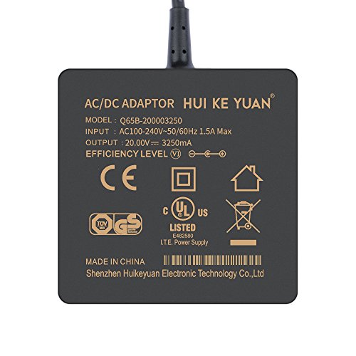 [TUV GS LISTED] HUIKEYUAN 19V 3,42A 65W Laptop Netzteil Notebook Ladegerät Ladekabel für Asus Q302LA Q302L Q302UA Q503UA, Asus X553M X553MA X553SA, Asus VivoBook E402SA E403SA K200MA F200CA F556UA, Asus Zenbook UX303LB UX303UA UX303UB UX305CA UX305FA UX305LA UX305UA, Asus Prime UX301 UX301LA UX302LA UX303LA UX303LN UX31A UX31LA UX32A UX32VD U38N UX42 UX52, Asus Transformer Book Trio Flip T300 T300LA TP300LA TP300LD TX201LA, Asus Taichi 21 (Stecker 4,0mm*1,35mm) - 4
