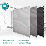 「Einfache Bedienung」: UP + DOWN Technik mit 2 Griffs. Sie können die Position der Schatten frei einstellen. Pflege: mit feuchtem Tuch einfach pflegen.