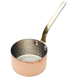 Kitchencraft Artesá Mini Casserole/Pot de Sauce à Servir, 8.5 cm (8,9 cm) - martelé Finition cuivre, Acier Inoxydable, Doré, 8.5 x 15 x 13 cm