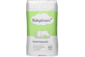 DREAMBABY Babydream - Set di 60 batuffoli di cotone super morbidi per una pulizia delicata, 100% cotone, compostabili