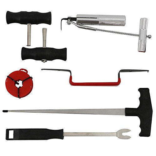 Yahee 7-tlg Windschutzscheiben Scheibenausbau Reparaturset Autoglas Ausbau Set Werkzeug für Auto KFZ - 2