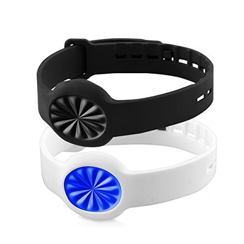 kwmobile 2in1 Set: 2x Sport Ersatzarmband für Jawbone UP Move in Schwarz Weiß Innenmaße: ca. 15,5 – 23 cm – Silikon Armband mit Verschluss ohne Tracker - 5