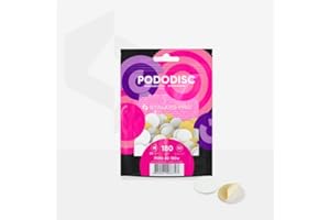 STALEKS PRO Pododisco 50 dischi abrasivi adesivi con base soft 20 mm (taglia M) per tornio unghie. Pedicure speciali (Grano 180)
