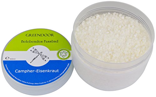 Greendoor Fussbad Campher-Eisenkraut 500ml, mit BIO Jojobaöl, Meersalz & Milch, Naturkosmetik - 2