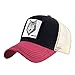 Produktbild sdssup Vintage Baumwolle Bestickt Tier Baseball Cap Net Hut Cap Truck Driver Cap Chicken Wolf - rot 2 einstellbar