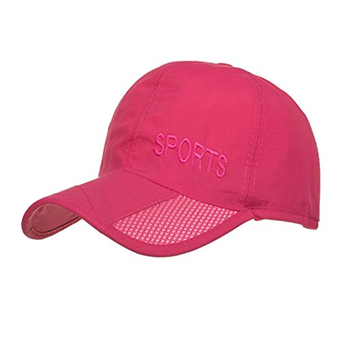 Preisvergleich Produktbild UFACE Bestickte Baseballmütze Frauen Männer Einstellbare Brief Stickerei Baseballmütze Ultraleicht Casual Cap Schatten (Pink)