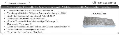 2 x Keramikschwamm 30x10x1,3cm – zum Einsatz in Ethanol-Brennkammern- 2 oggetti: Lana di vetro per bio camino- 2 x Ceramic foam 30x10x1, 3cm – for use in ethanol combustion chambers - 2