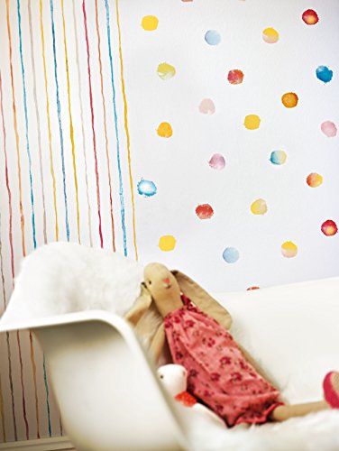 Esprit Home Papiertapete Ökotapete Esprit Kids Dots & Stipes Tapete Streifentapete Kindertapete 10,05 m x 0,53 m bunt Made in Germany atmungsaktiv feuchtigkeitsregulierend umweltfreundlich 941351 94135-1 - 4