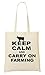 Produktbild Keep Calm Carry Farming Tragetasche Einkaufstasche