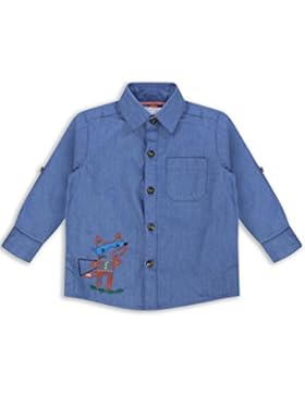 The Essential One - Baby Kinder Jungen Lange Ärmel Denim Hemd - Blau - EOT244
