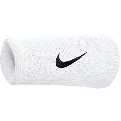 Nike Swoosh Bandeau de transpiration en tissu éponge Lot de 2 Blanc Weiß,Schwarz Taille unique