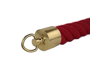 SEILENDKAPPE MIT RING MESSING GLÄNZEND 40MM Capuchon de corde avec anneau en laiton brillant pour corde de main courante de 40 mm