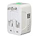 Produktbild Tragbare Universal Travel Adapter All in One International Power Adapter Multifunktionale Dual USB Adapter mit Tragetasche Weiße Homedekor