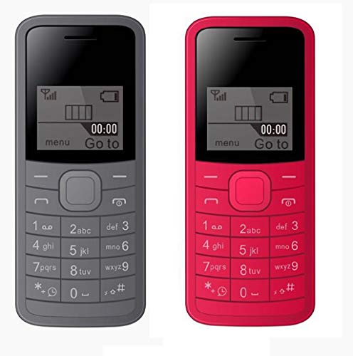 IKALL 1.44 inch (3.65 cm) Single Sim Feature Phone Combo (Grey and Red)