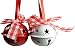 Produktbild khevga Christbaumschmuck Metall Glöckchen rot weiß 12er Set