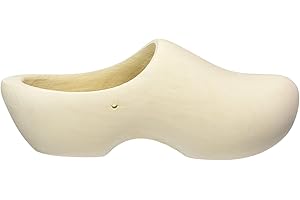 WORLD OF CLOGS Gevavi Unisex Kinder Holländische Holzschuhe, Holzpantinen V.v. Wit Geschuurd 13 Clogs, Beige Natur Wit Geschuurd 74, 20-21 EU
